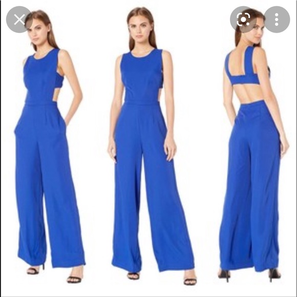 BCBGMAXARZIA electric blue jumpsuit